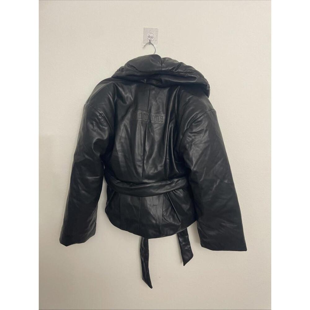 Revolve Rotate Belted Puffer Jacket black size 32 NWT $520msrp - Picture 11 of 12